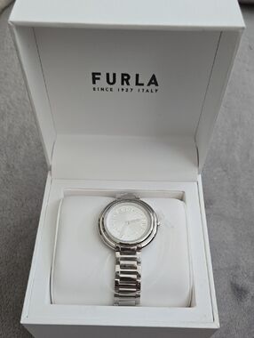 Furla White Box with Black Logo